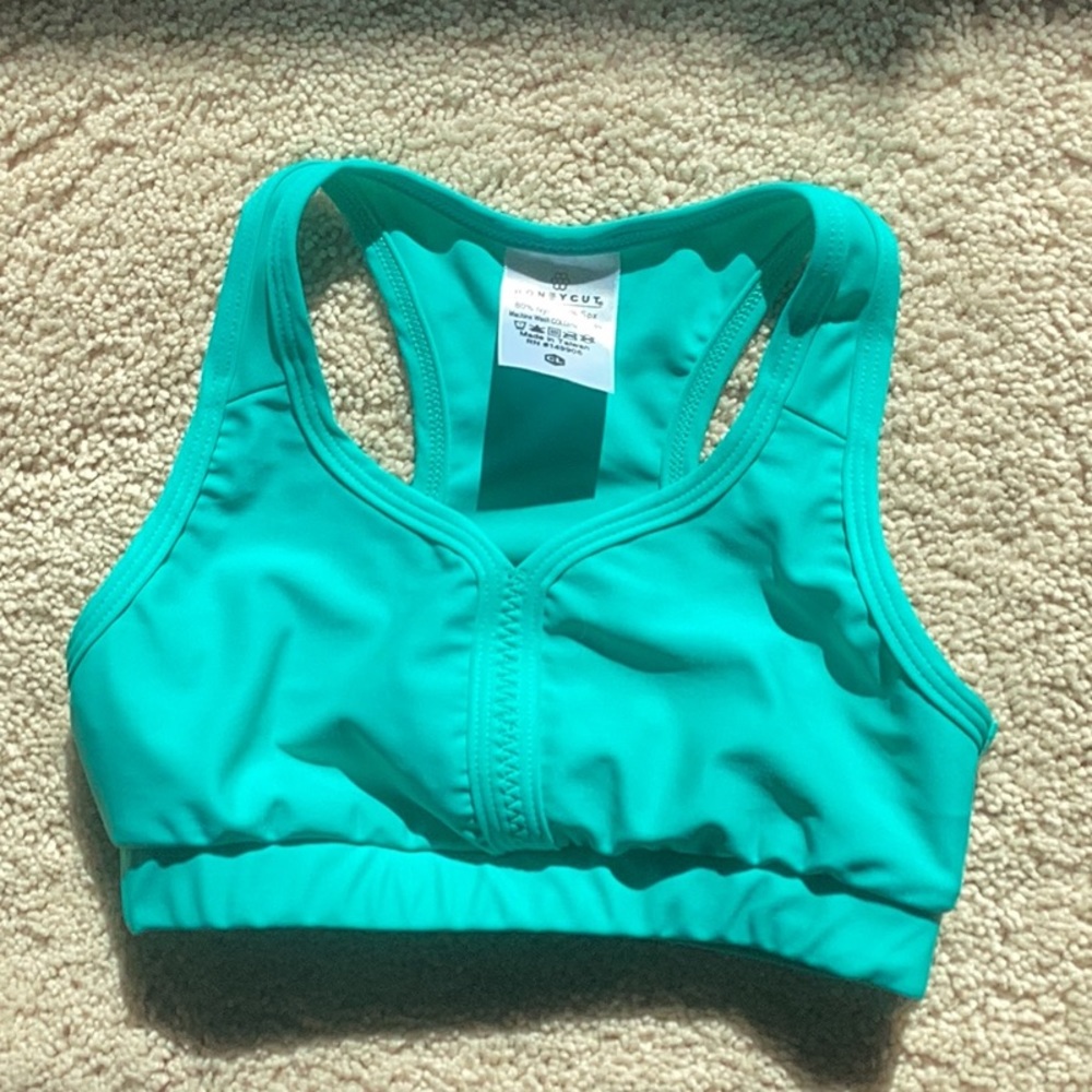 Honeycut freestyle top in jade